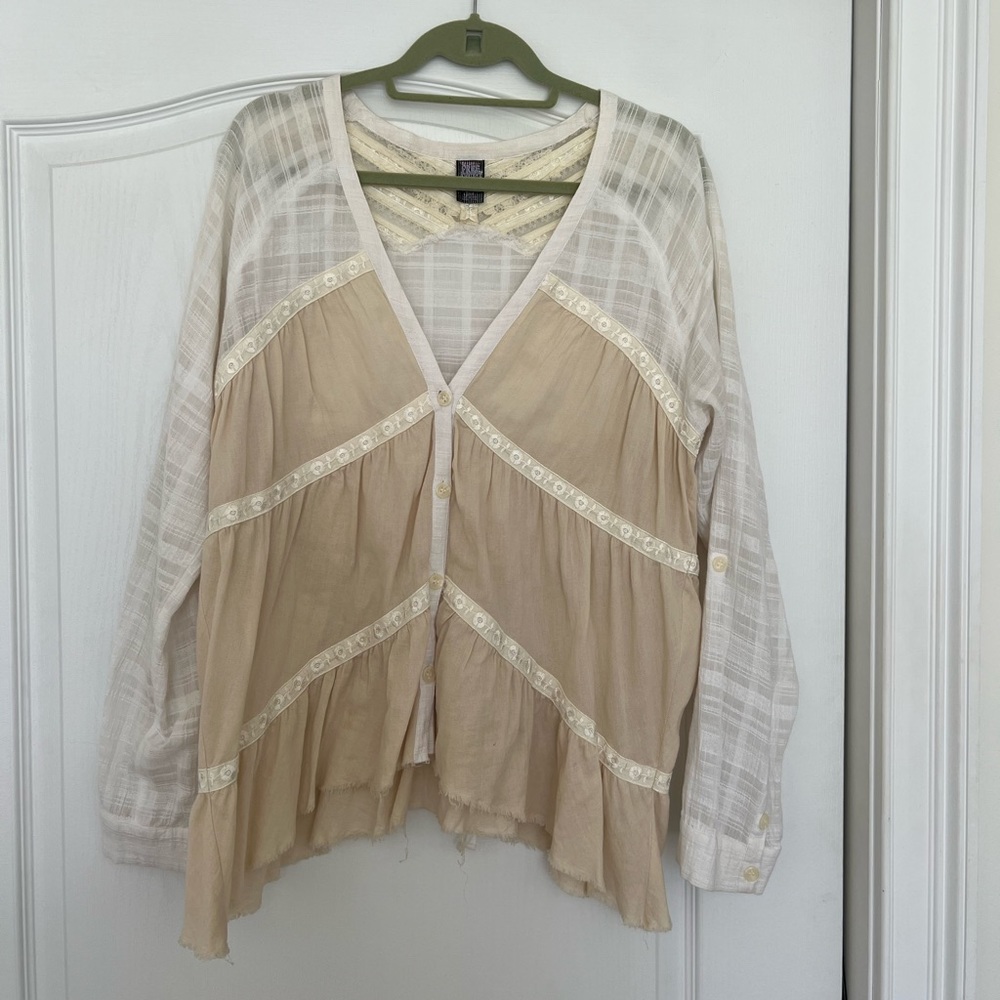Free People Button Up Top